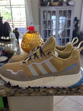 Adidas ZX K1 BOOST womens  Tan and Gray Trail Running Shoes